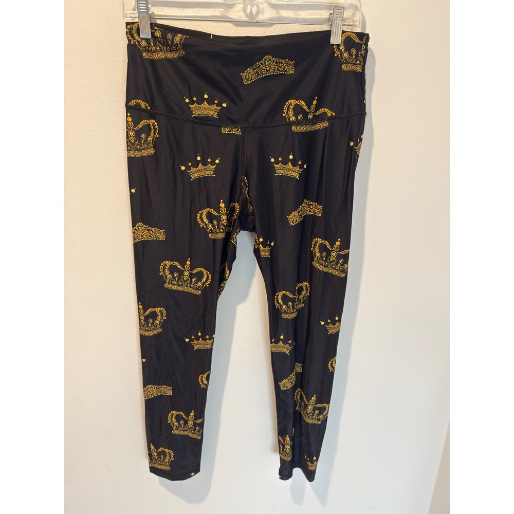 Victoria Sport Gold Crown Print Athletic Leggings